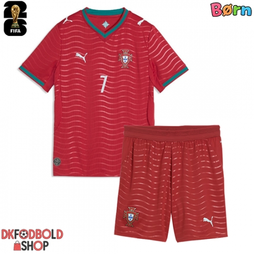 Portugal Cristiano Ronaldo #7 Hjemmebanesæt Børn VM 2026 Kort ærmer (+ korte bukser)